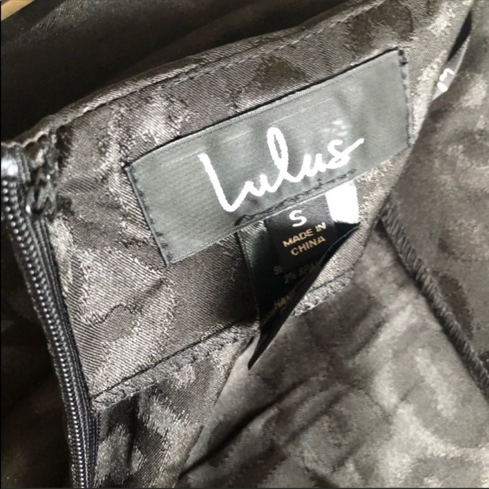 FLASH SALE! Lulus high rise satin leopard print black skirt - Picture 9 of 11